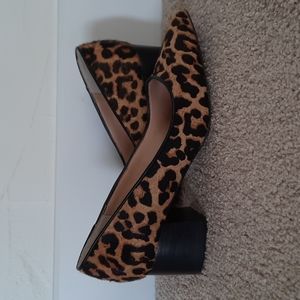 Leopard Print Pumps With Block Heels Sz 8 FRANCO SARTO